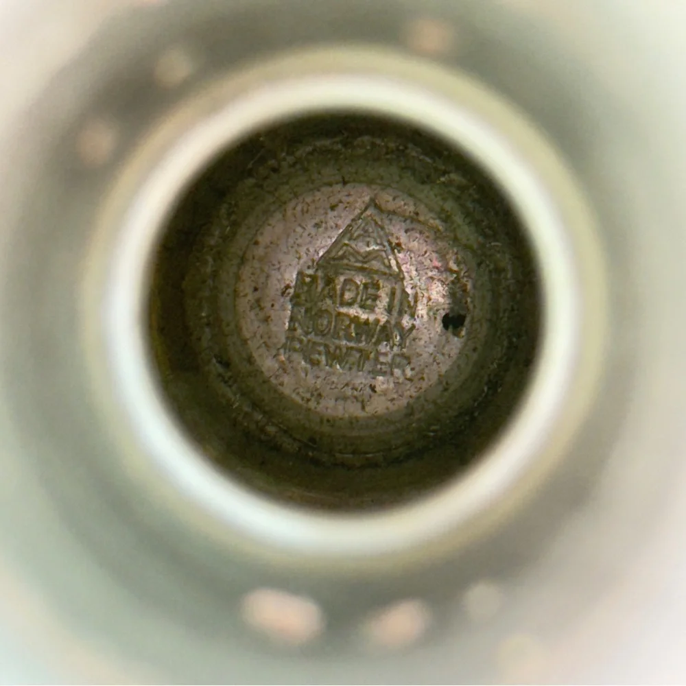 Vintage Norwegian Pewter Bud Vase - Picture 6 of 6